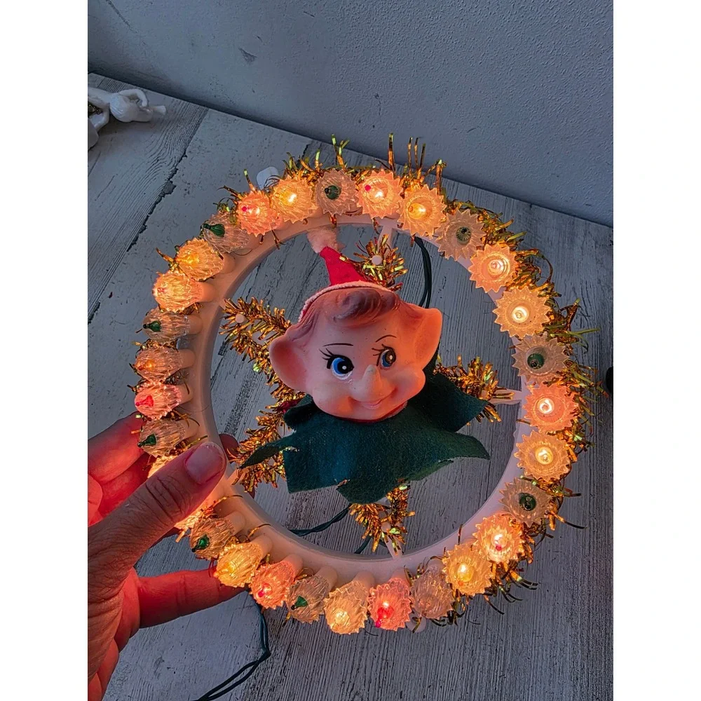 Light up star pixie Xmas decor elf